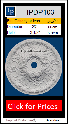 IPDP103 Acanthus Ceiling Medallion 26 inches