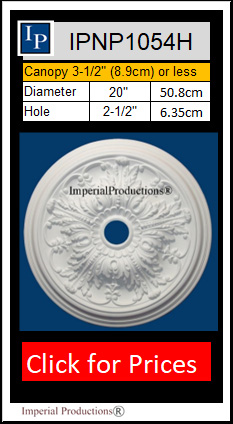 IPNP1054H Acanthus medallion 20 inches