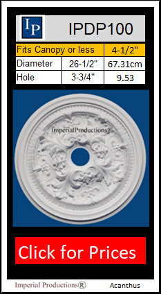 IPDP100 acanthus medallion diameter 26-1/2"