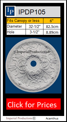 IPDP105 Acanthus Medallion 32-1/2 inches