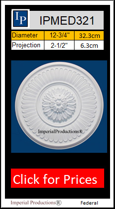 IPMED321 medallion 12-3/4" Federal Style
