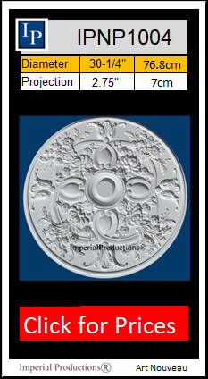 IPNP1004 Medallion Art Nouveau 30-1/4"