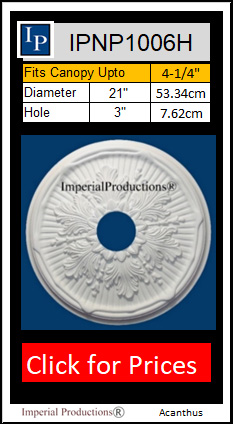 IPNP1006H Acanthus Rosette 21 inch