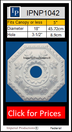 IPNP1042 ceiling medallion octagon shape federal style