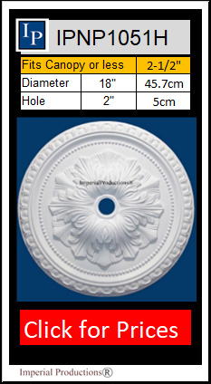 IPNP1051H Acanthus medallion 18 inches