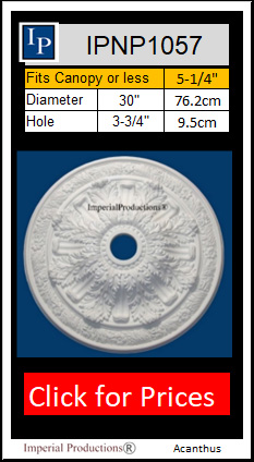 IPNP1057 Acanthus Medallion 30 inches