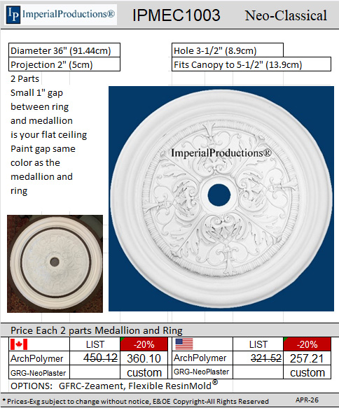IPMEC1003 two part medallion and ring brochure