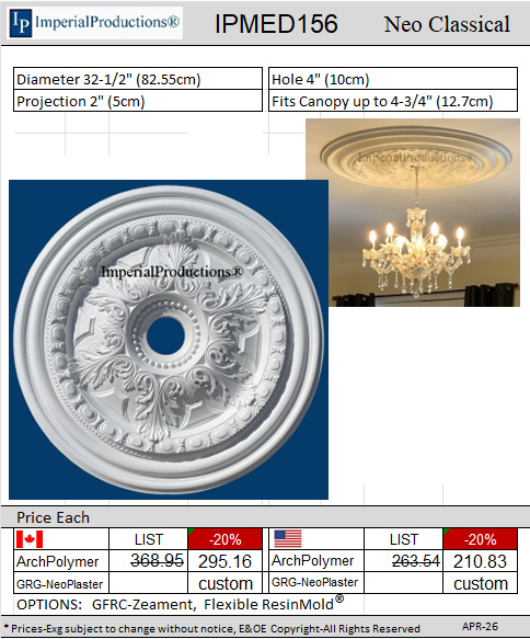 IPMED156 ceiling medallion