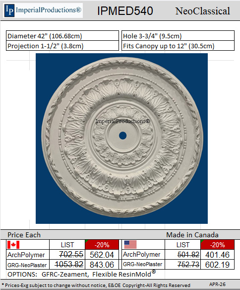 IPMED540 42" NeoClassical Medallion