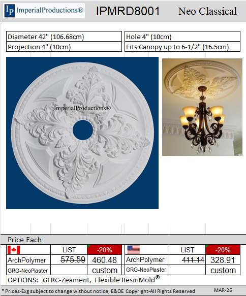 IPMRD8001 ceiling medallion