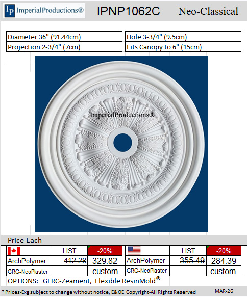IPNP1062C Medallion 36"