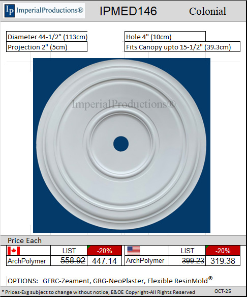 IPMED146 Colonial Medallion