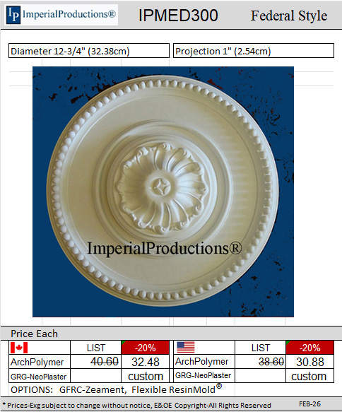IPMED300 medallion 12-3/4" 