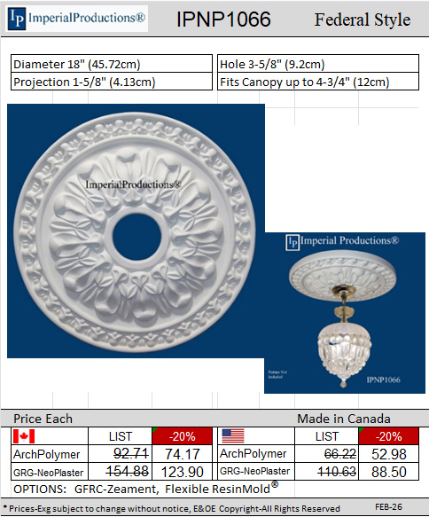 IPNP1066 Federal medallion 18" 