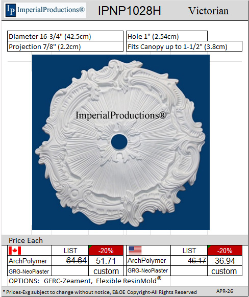 IPNP1028H ceiling medallion