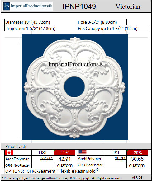 IPNP1049 Victorian Medallion 18 inch