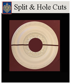 split and hole cutting service for medallions