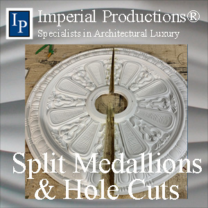Splitting and hole cutting service for medallions
