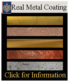 real metal coating for medallions