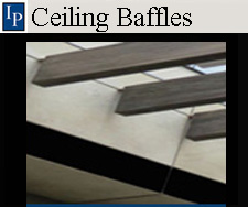 Ceiling Baffles made from fiberglass 